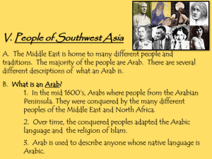 V. People of Southwest Asia