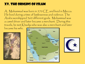 XV. The Origins of Islam