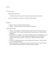 8/28/15  The science of litter Decomposition made simple