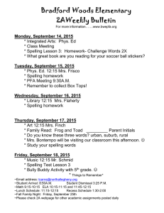 Bradford Woods Elementary 2AWeekly Bulletin