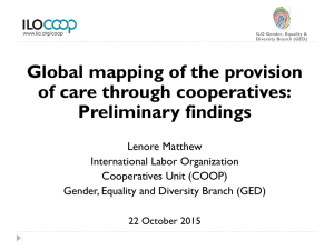 Global mapping of the provision of care through cooperatives: Preliminary findings