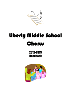 Liberty Middle School Chorus  2012-2013