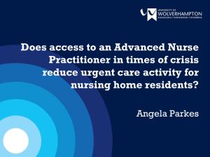 Does access to an Advanced Nurse Practitioner in times of crisis