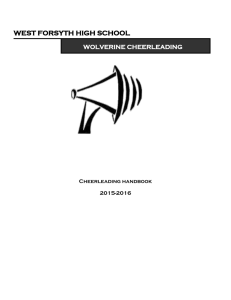 WEST FORSYTH HIGH SCHOOL  WOLVERINE CHEERLEADING Cheerleading handbook