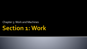 Chapter 5: Work and Machines
