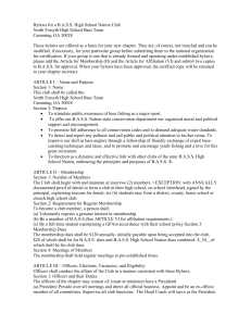 Bylaws for a B.A.S.S. High School Nation Club Cumming, GA 30028