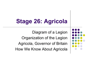 Stage 26: Agricola Diagram of a Legion Organization of the Legion