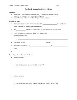 Mole-Particle Practice Worksheet