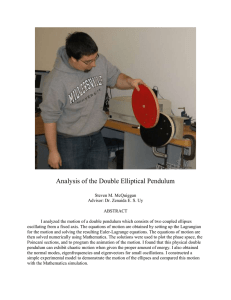 Analysis of the Double Elliptical Pendulum