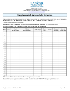 Supplemental Automobile Schedule