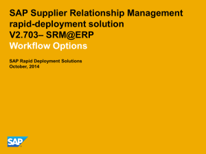 SAP Supplier Relationship Management rapid-deployment solution – SRM@ERP V2.703