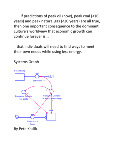 If predictions of peak oil (now), peak coal (&lt;10