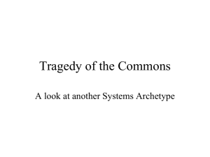 Tragedy of the Commons A look at another Systems Archetype