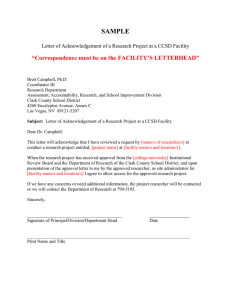 SAMPLE  “Correspondence must be on the FACILITY’S LETTERHEAD”