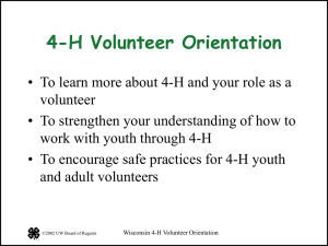 4-H Volunteer Orientation