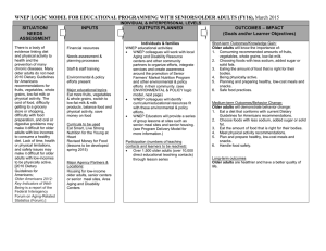 WNEP LOGIC MODEL FOR EDUCATIONAL PROGRAMMING WITH SENIORS/OLDER ADULTS (FY16), SITUATION/