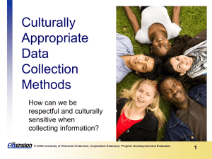 Culturally Appropriate Data Collection