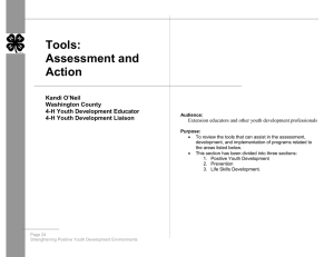 Tools: Assessment and Action Kandi O’Neil