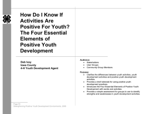 How Do I Know If Activities Are Positive For Youth? The Four Essential