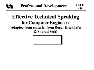 Effective Technical Speaking for Computer Engineers Professional Development