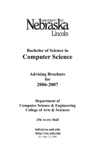 Computer Science  2006-2007 Bachelor of Science in