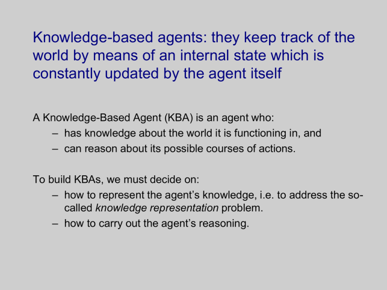 Knowledge Based Agent Example