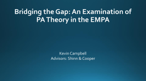 Bridging the Gap: An Examination of PA Theory in the EMPA