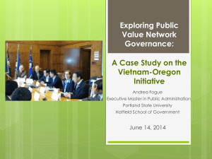 Exploring Public Value Network Governance: A Case Study on the