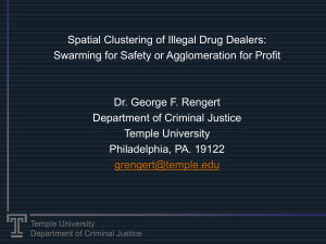 Spatial Clustering of Illegal Drug Dealers: Dr. George F. Rengert