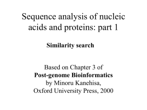 Sequence analysis of nucleic acids and proteins: part 1 by Minoru Kanehisa,