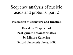Sequence analysis of nucleic acids and proteins: part 2 by Minoru Kanehisa