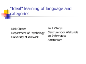 “Ideal” learning of language and categories