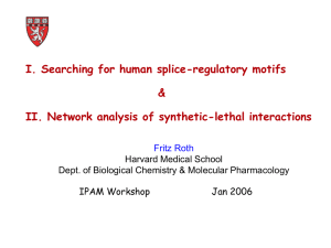 I. Searching for human splice-regulatory motifs &amp;