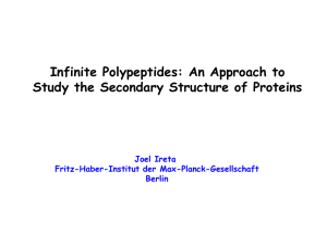 Infinite Polypeptides: An Approach to Study the Secondary Structure of Proteins