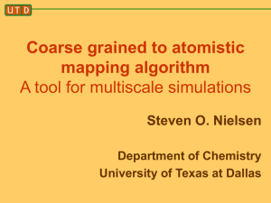 Coarse grained to atomistic mapping algorithm A tool for multiscale simulations