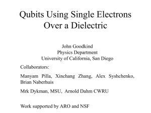 Qubits Using Single Electrons Over a Dielectric
