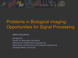 Problems in Biological Imaging: Opportunities for Signal Processing Jelena Kovačević