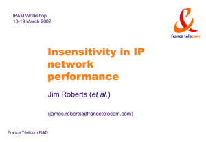 Insensitivity in IP network performance et al