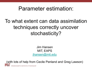 Parameter estimation: To what extent can data assimilation techniques correctly uncover stochasticity?