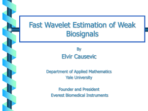 Fast Wavelet Estimation of Weak Biosignals Elvir Causevic