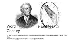 Word Vectors in the Eighteenth Century