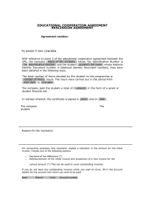 EDUCATIONAL COOPERATION AGREEMENT RESCISSION AGREEMENT