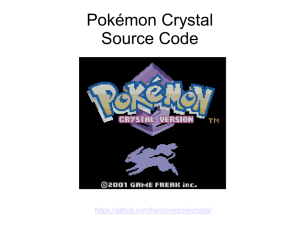 Pokémon Crystal Source Code