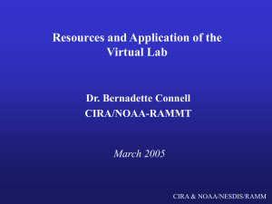 Resources and Application of the Virtual Lab Dr. Bernadette Connell CIRA/NOAA-RAMMT