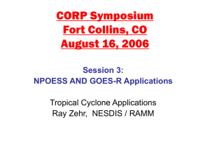 CORP Symposium Fort Collins, CO August 16, 2006 Session 3: