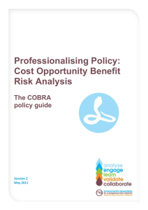 Professionalising Policy: Cost Opportunity Benefit Risk Analysis