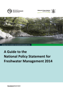 A Guide to the National Policy Statement for Freshwater Management 2014