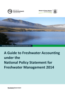 A Guide to Freshwater Accounting under the National Policy Statement for