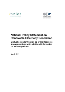 National Policy Statement on Renewable Electricity Generation