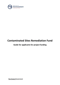 Contaminated Sites Remediation Fund Guide for applicants for project funding